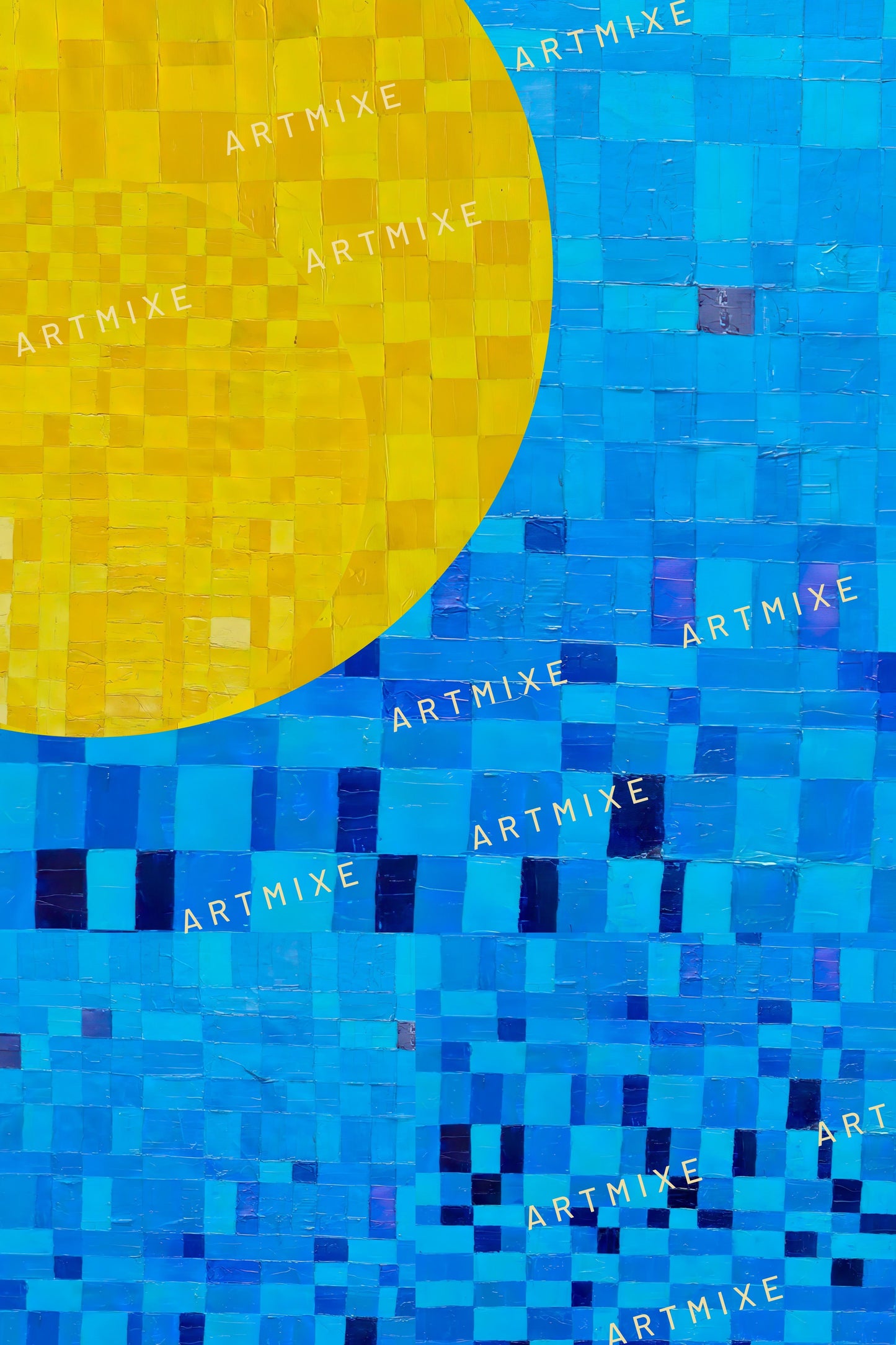 SERIE de 3 peintures minimalistes imprimables "ECHO1 ,ECHO2 et ECHO3" huile à la spatule +textures , fichier numérique téléchargeable.