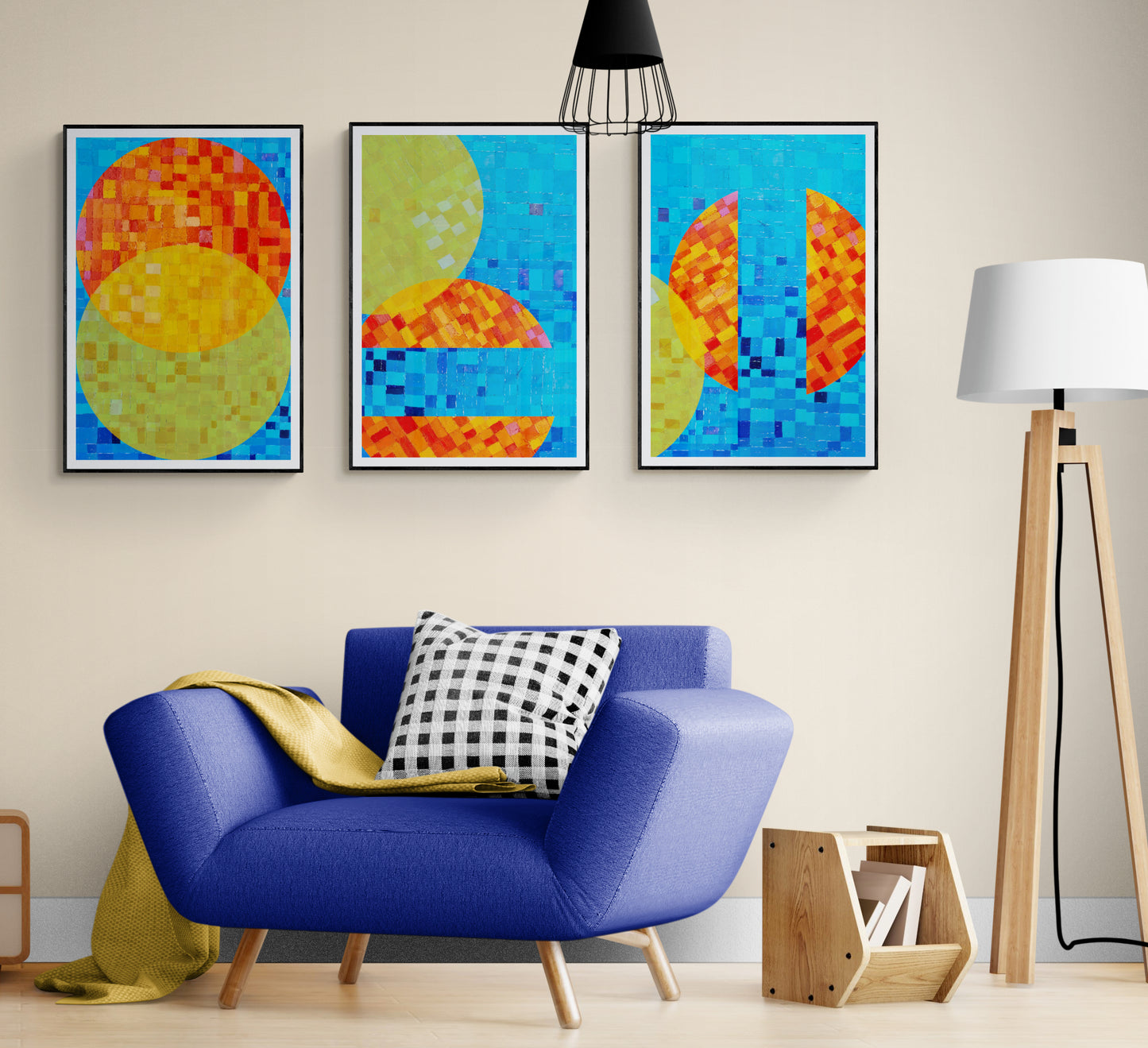 SERIE de 3 peintures minimalistes imprimables "ECHO4,ECHO5 et ECHO6" huile à la spatule +textures , fichier numérique téléchargeable.