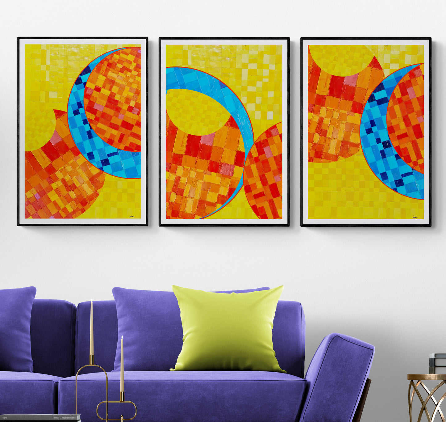 SERIE de 3 peintures minimalistes imprimables "ECHO7,ECHO8 et ECHO9" huile à la spatule +textures , fichier numérique téléchargeable.